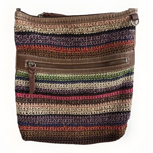 The Sak Lucia 11x12x2 Crossbody Bag Crochet, Convertible Purse Adjustable Strap - Picture 1 of 6